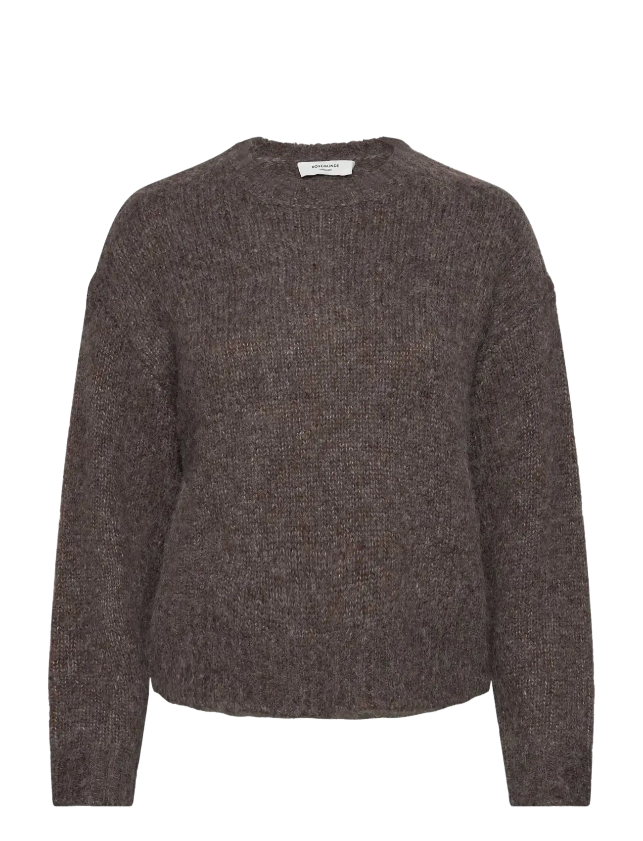 Rosemunde Kids RKTulip Wool Blend  LS Short O-neck - Strik - BROWN GREY MEL / brown