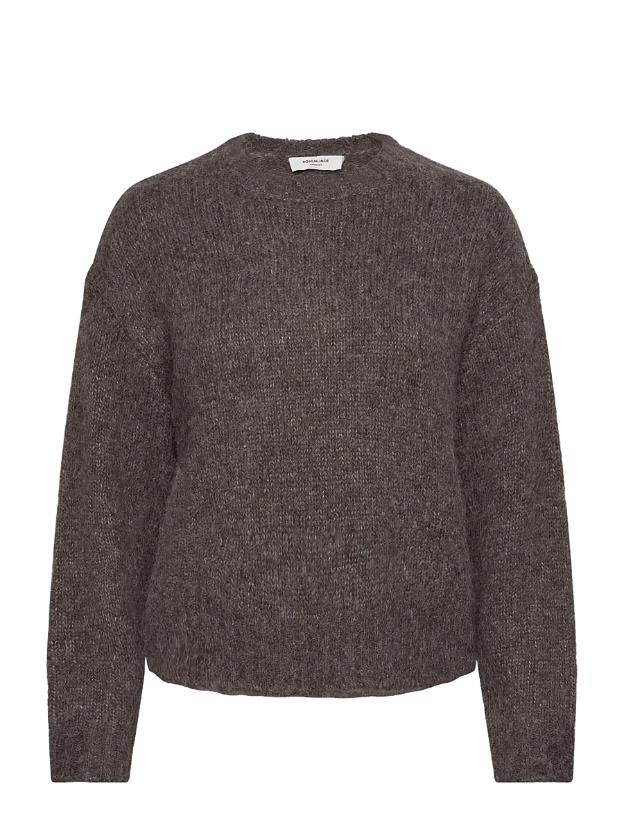 Rosemunde Kids - RKTulip Wool Blend LS Short O-neck - swetry - brown grey mel - 1