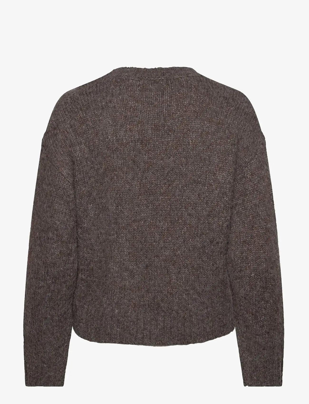 Rosemunde Kids - RKTulip Wool Blend  LS Short O-neck - jumpers - brown grey mel - 2