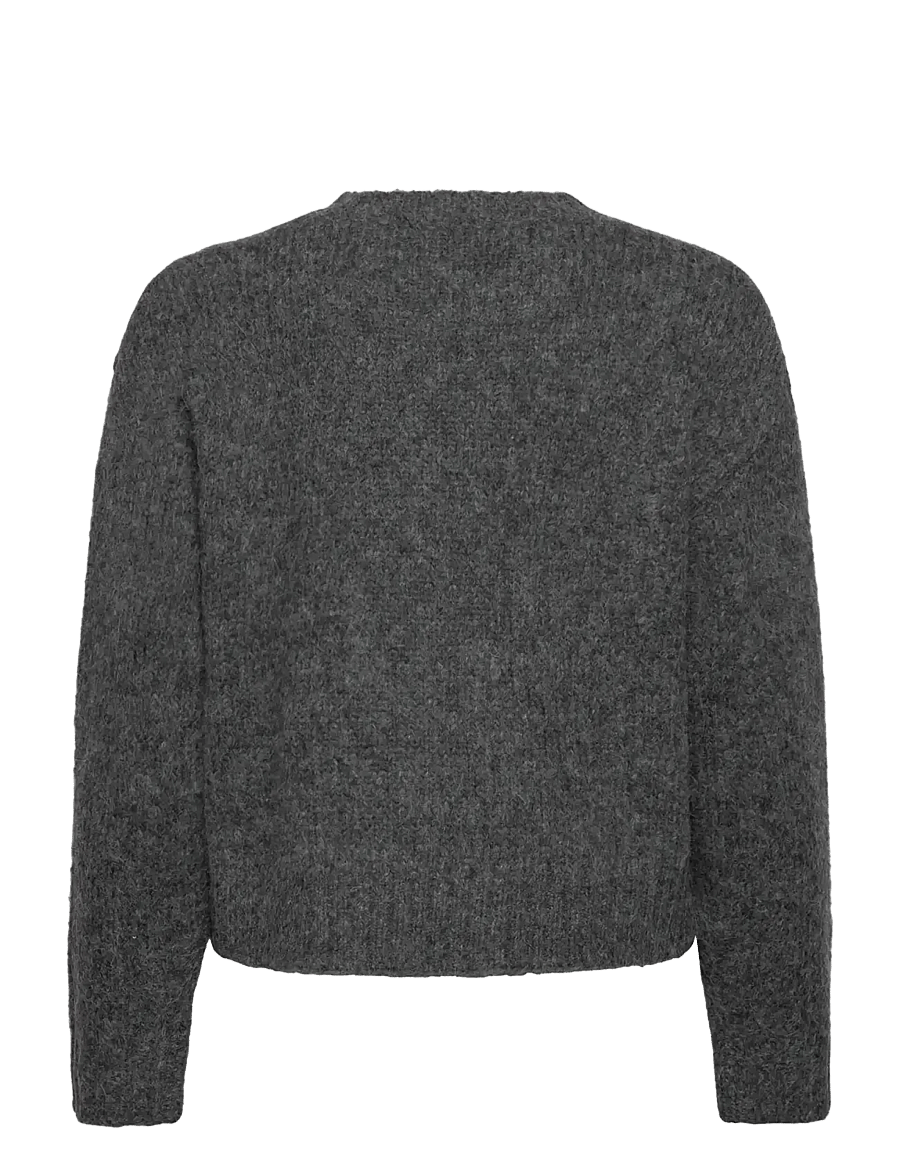 Rosemunde Kids - RKTulip Wool Blend LS Short O-neck - pullover - medium grey melange - 1