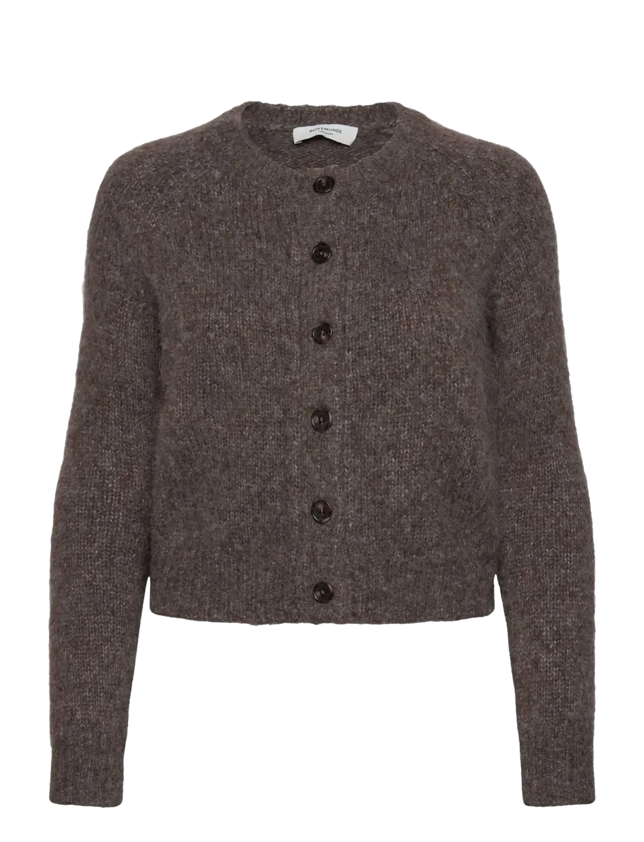 Rosemunde Kids RKTulip Wool Blend LS Short Cardiga - Club Days - BROWN GREY MEL / brown