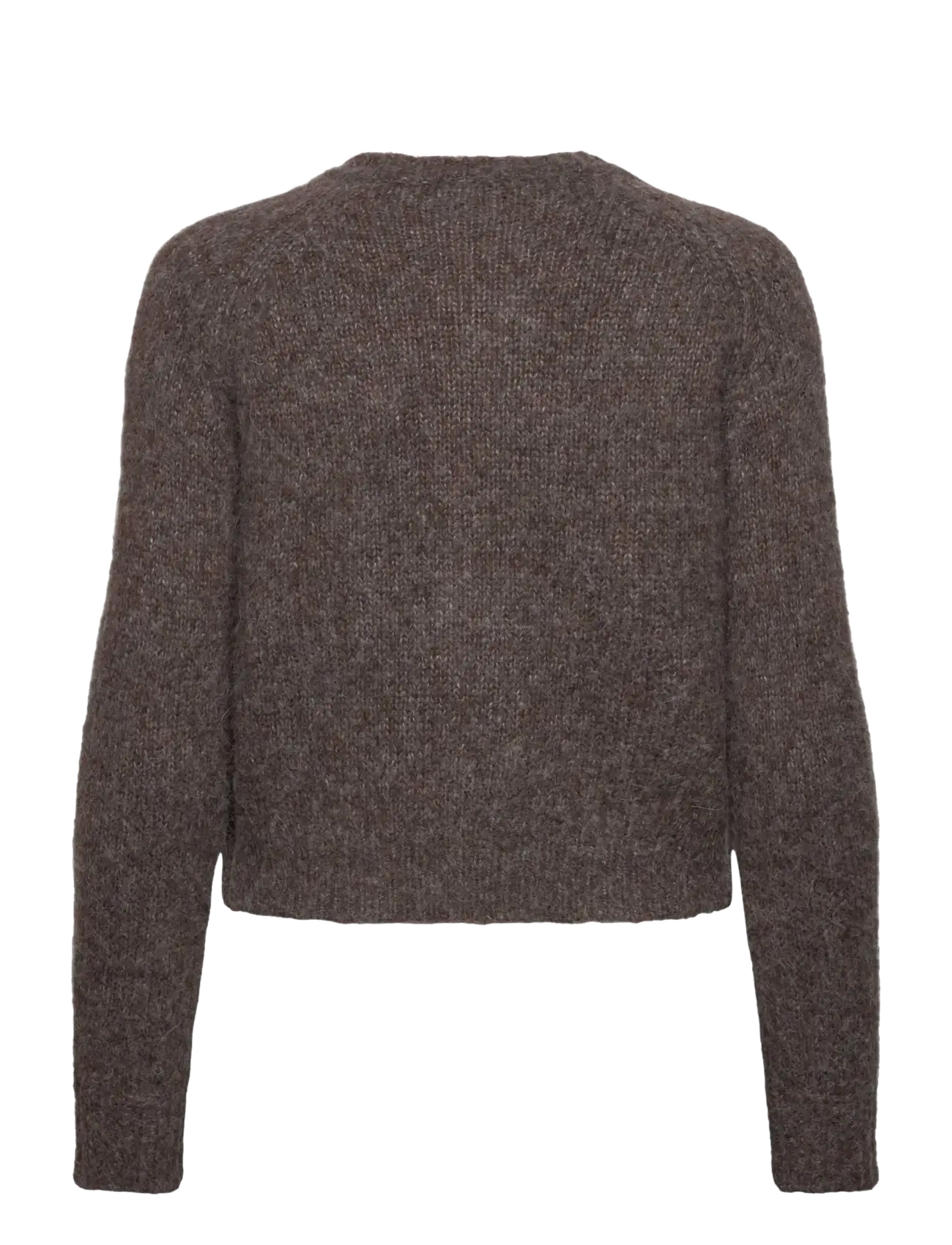 Rosemunde Kids - RKTulip Wool Blend LS Short Cardiga - cardigans - brown grey mel - 1