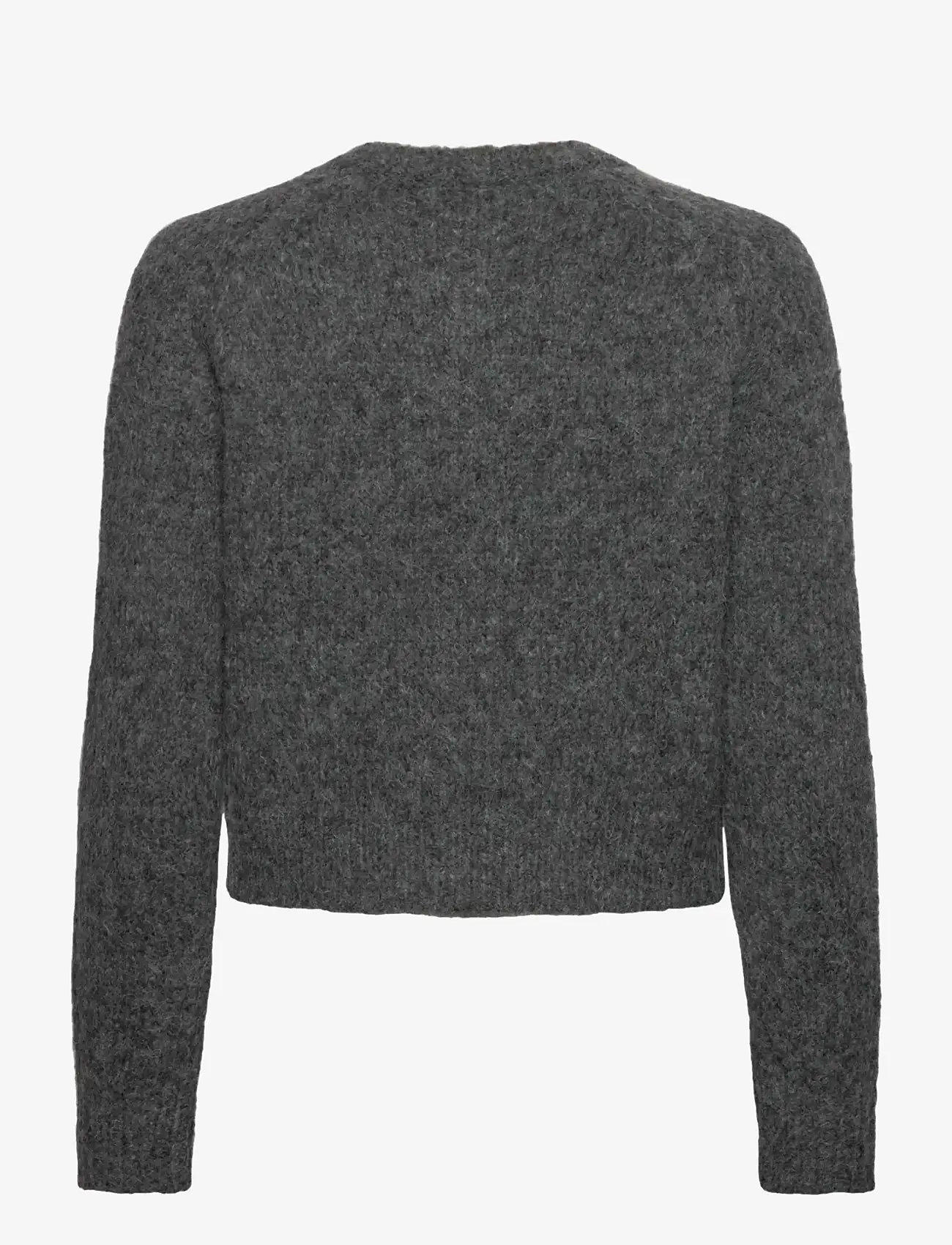 Rosemunde Kids - RKTulip Wool Blend LS Short Cardiga - cardigans - medium grey melange - 1