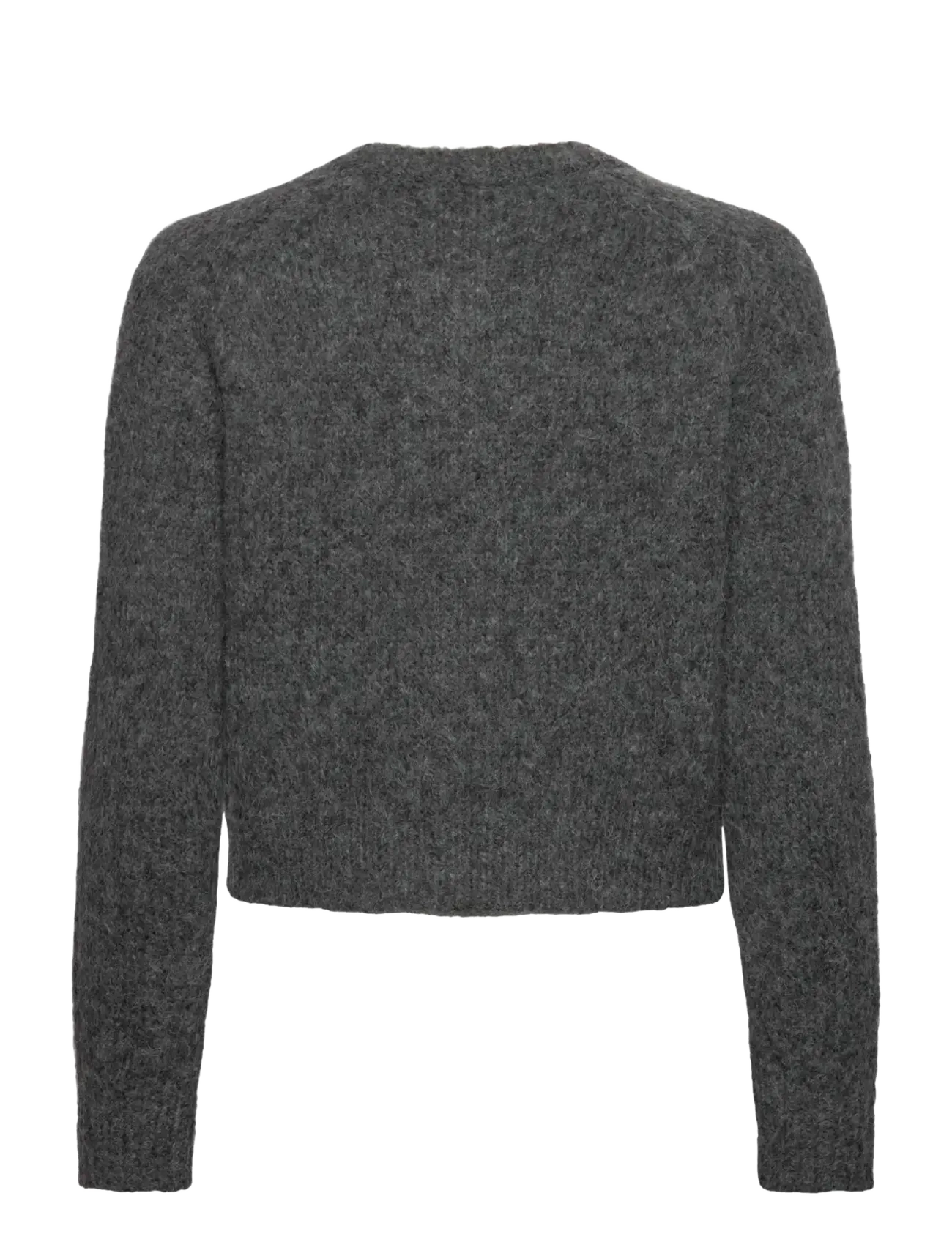 Rosemunde Kids - RKTulip Wool Blend LS Short Cardiga - cardigans - medium grey melange - 1