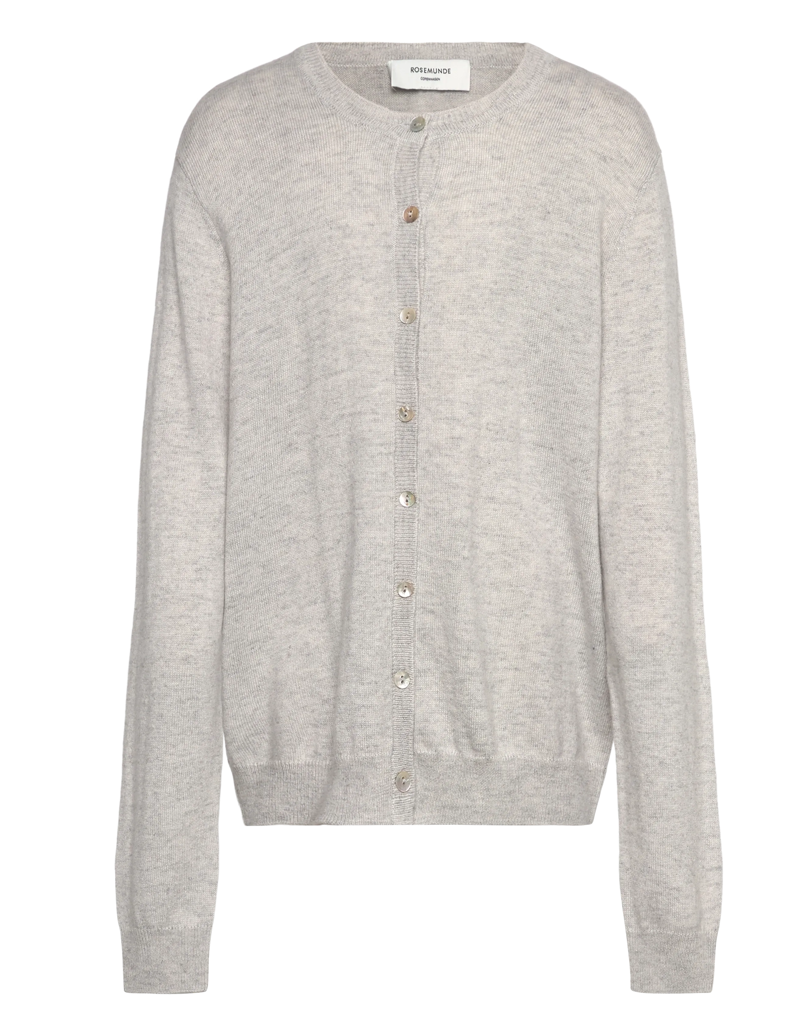 RKSofia Wool LS Short Cardigan - LIGHT GREY MELANGE