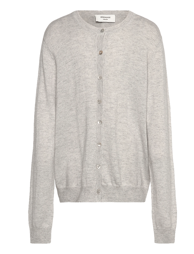 Rosemunde Kids - RKSofia Wool LS Short Cardigan - cardigans - light grey melange - 0