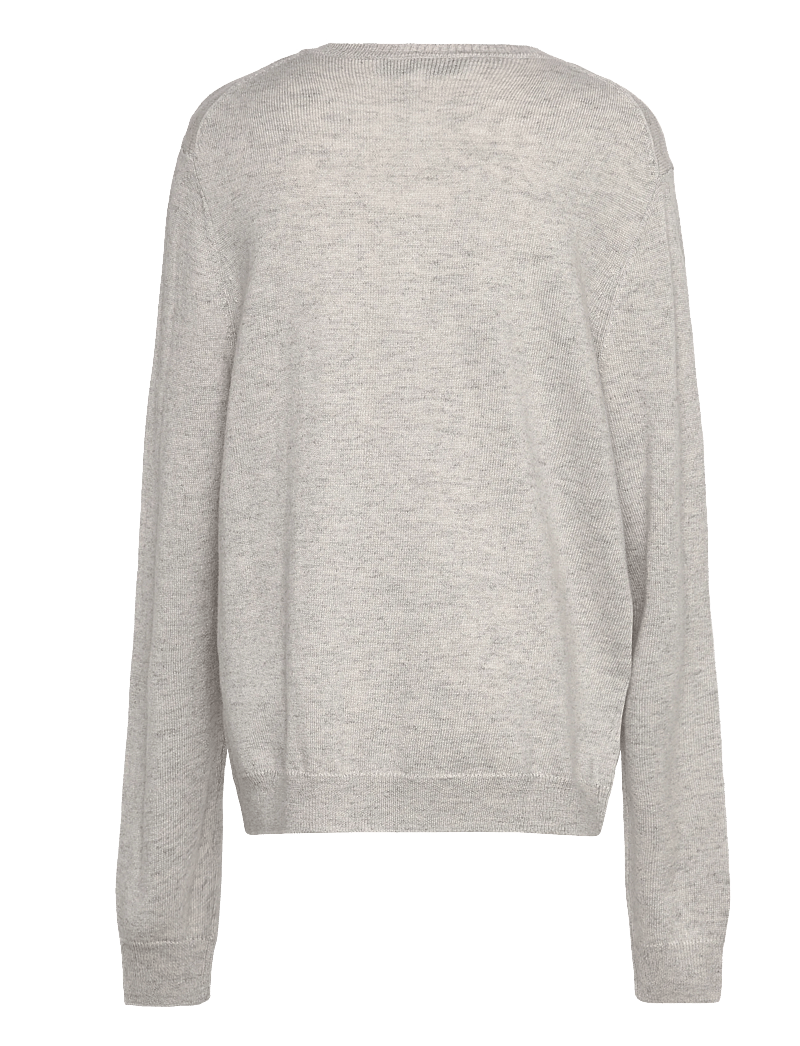 Rosemunde Kids - RKSofia Wool LS Short Cardigan - cardigans - light grey melange - 1