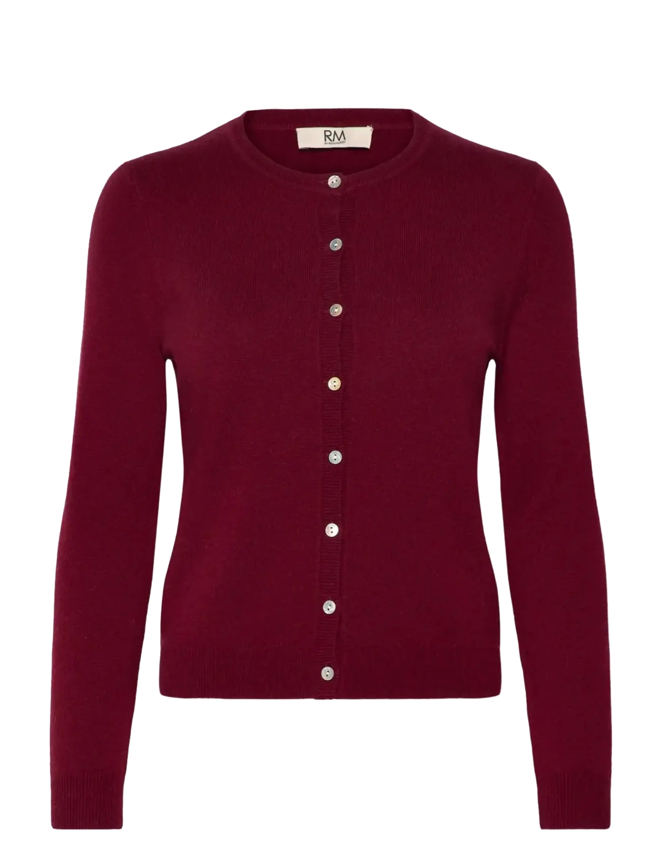 Rosemunde Kids Rksofia Wool Ls Short Cardigan, 176, Burgundy, Strik > Cardigans, Børn
