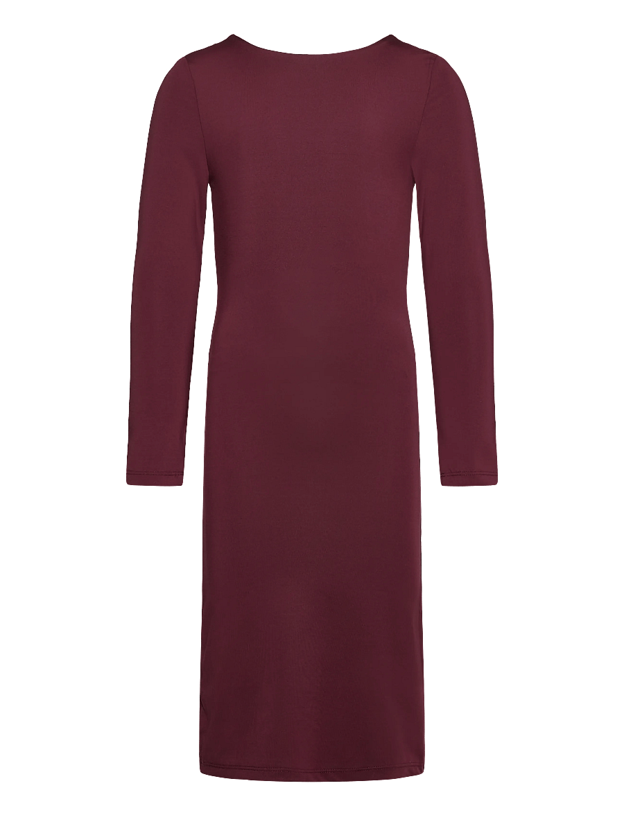 Rosemunde Kids - RKBillie LS Reversible Midi Dress - robes décontractées à manches longues - tawny port - 0