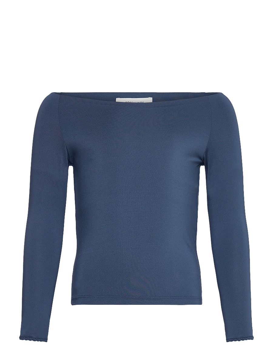 Rosemunde Kids - RKBillie LS Off Shoulder T-shirt - långärmade toppar - ensign blue - 0
