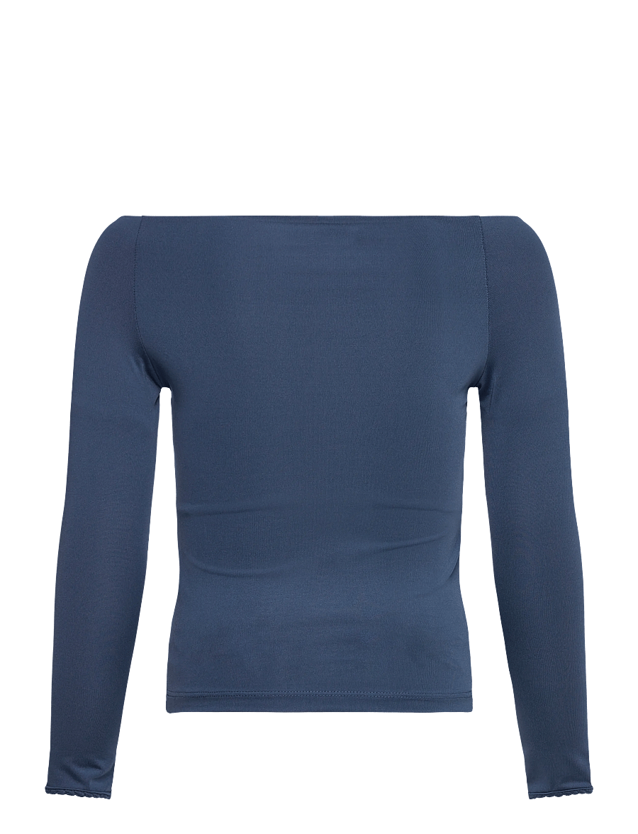 Rosemunde Kids - RKBillie LS Off Shoulder T-shirt - långärmade toppar - ensign blue - 1