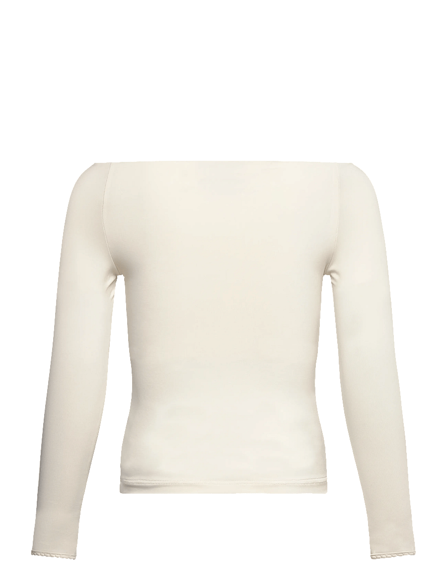 Rosemunde Kids - RKBillie LS Off Shoulder T-shirt - langärmlige tops - ivory - 1