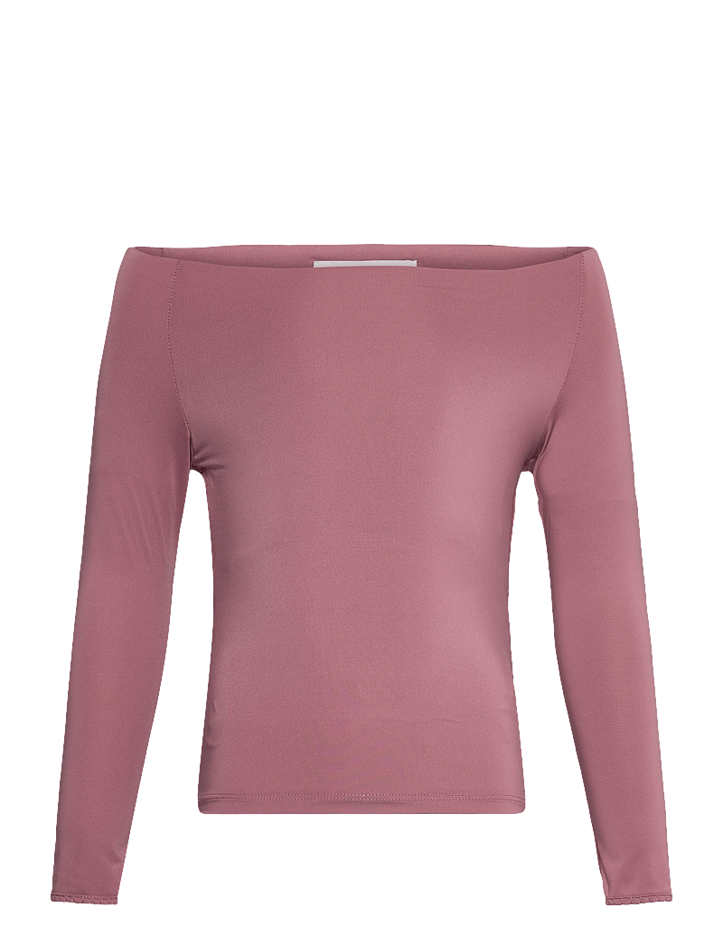 Rosemunde Kids - RKBillie LS Off Shoulder T-shirt - långärmade toppar - nostalgia rose - 0