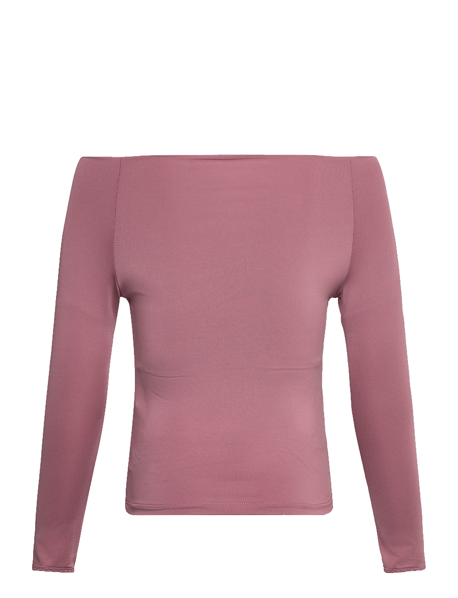 Rosemunde Kids - RKBillie LS Off Shoulder T-shirt - langärmlige tops - nostalgia rose - 1