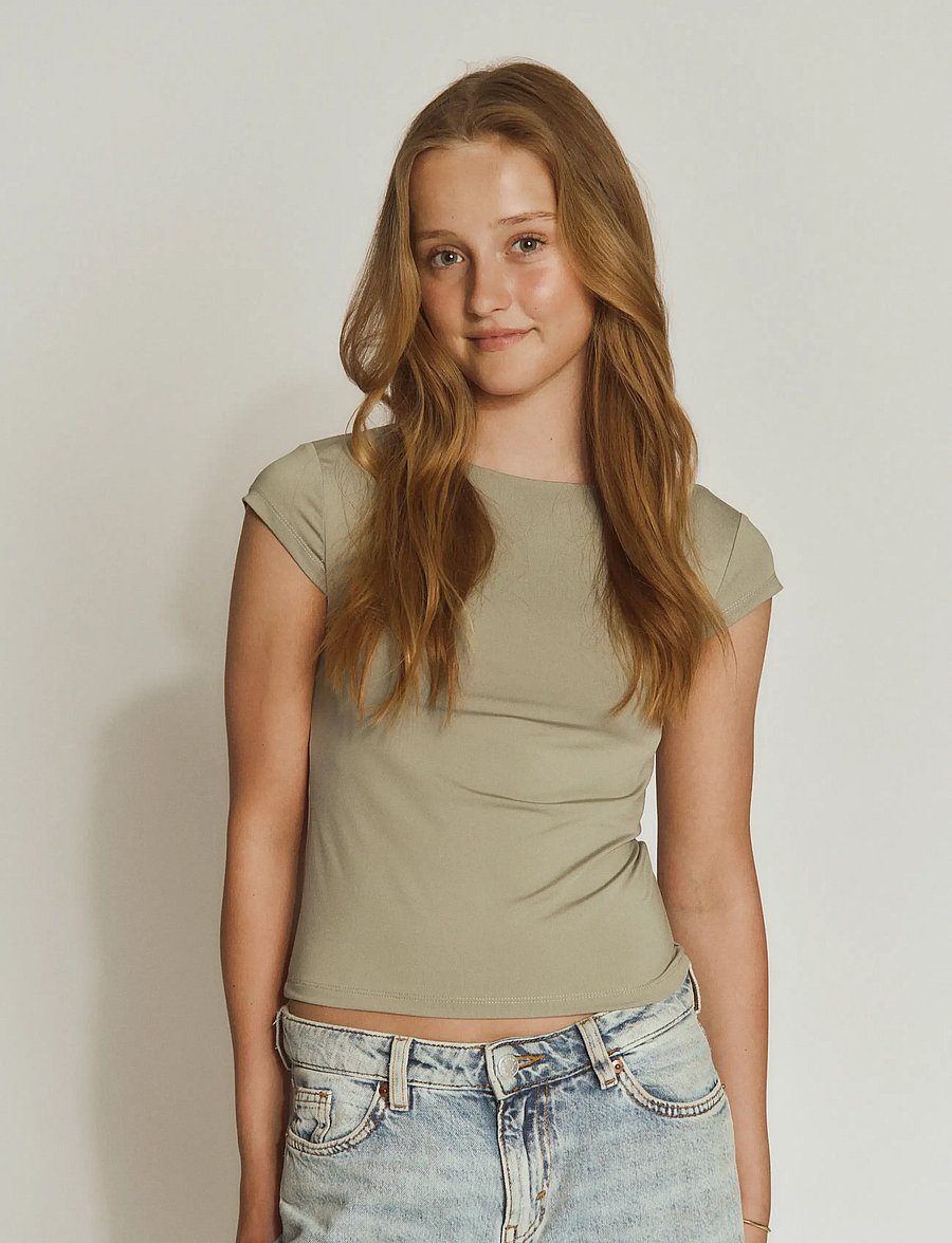 Rosemunde Kids - RKBillie Reversible Capsleeves Shor - kurzärmelige - dried sage - 0