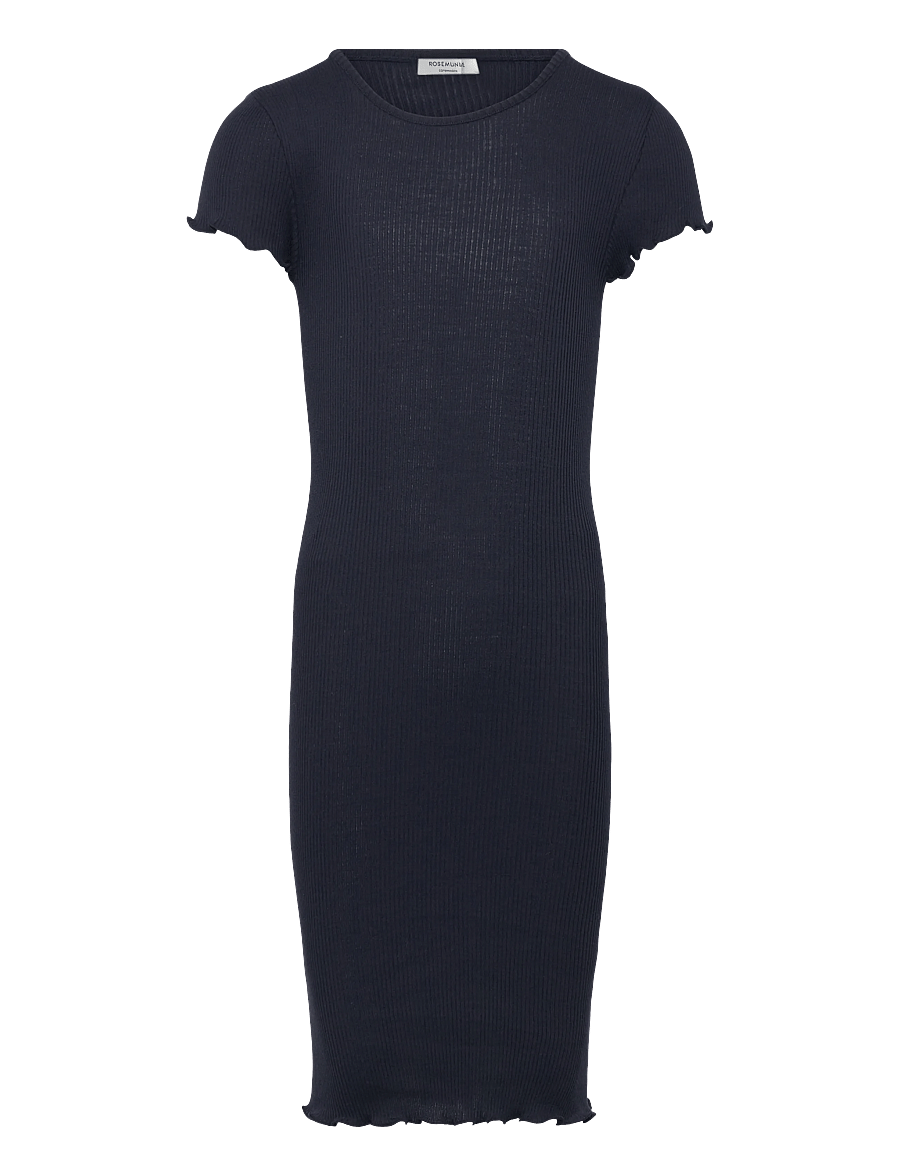 Rosemunde Kids - RKBalta Modal SS Midi Dress - kurzärmelige freizeitkleider - navy - 0