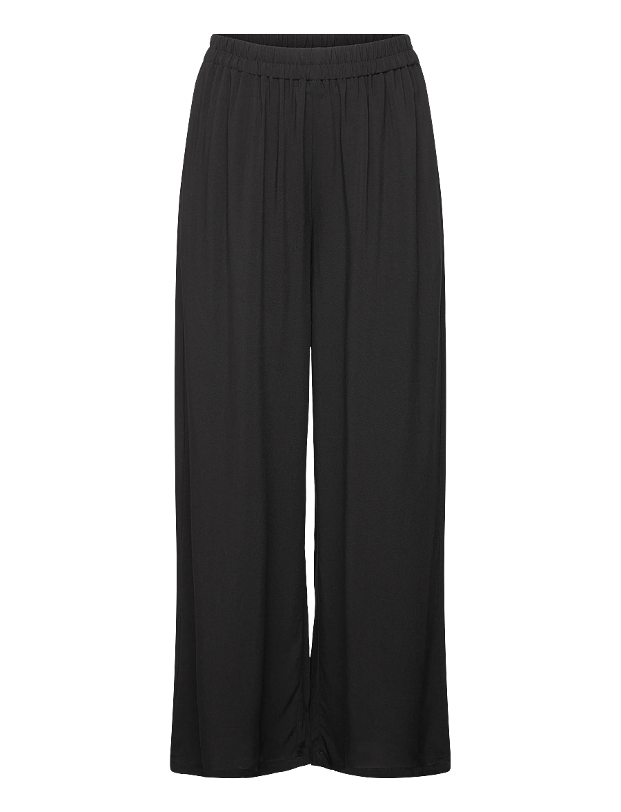 Rosemunde Kids - RKElif MW Wide Trousers - trousers - black - 0