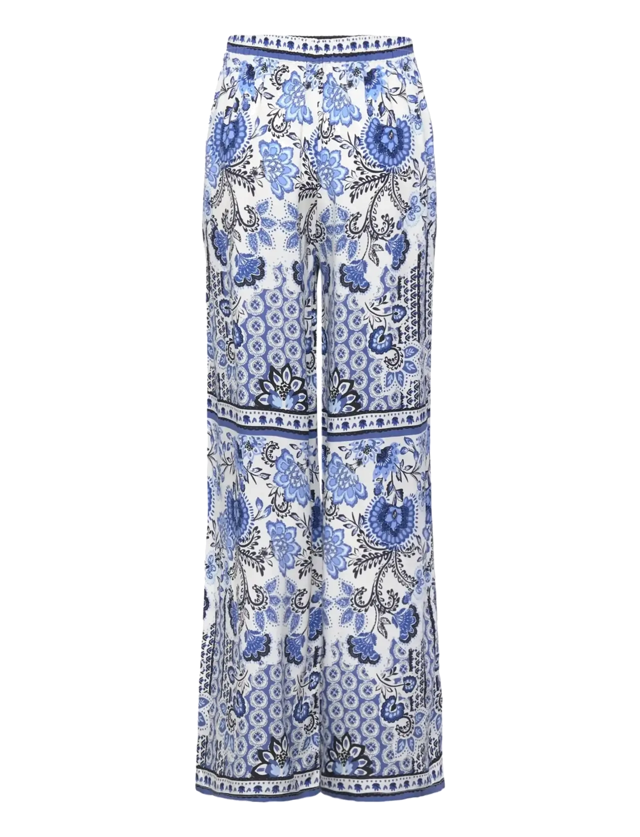 Rosemunde Kids - RKElif MW Wide Trousers - shop op leeftijd - blue boho print - 1