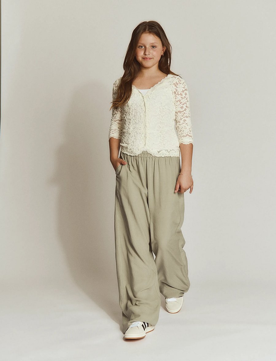 Rosemunde Kids - RKElif MW Wide Trousers - einkaufen nach alter von - dried sage - 0