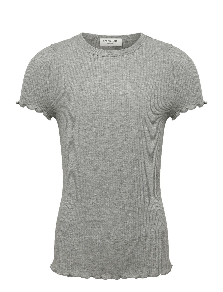 Rosemunde Kids - RKBalta Modal SS T-shirt - lühikeste varrukatega t-särgid - light grey melange - 0
