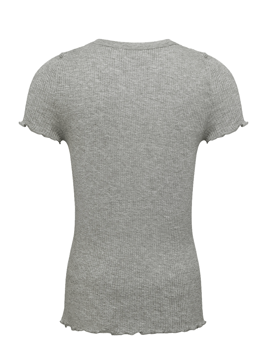 Rosemunde Kids - RKBalta Modal SS T-shirt - lühikeste varrukatega t-särgid - light grey melange - 1