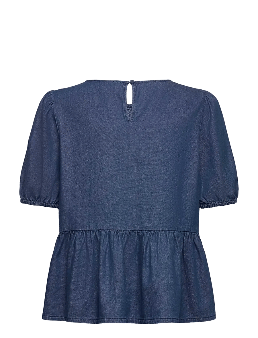 Rosemunde Kids - RKLise Denim SS Blouse - blusen & tuniken - denim blue - 2