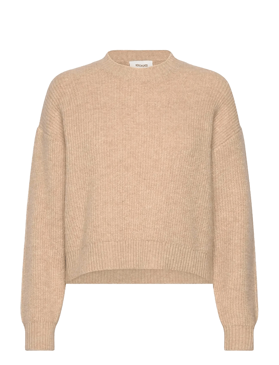 Rosemunde Kids - RKTinker Wool Blend LS Short O-neck - trøjer - oat meal melange - 1
