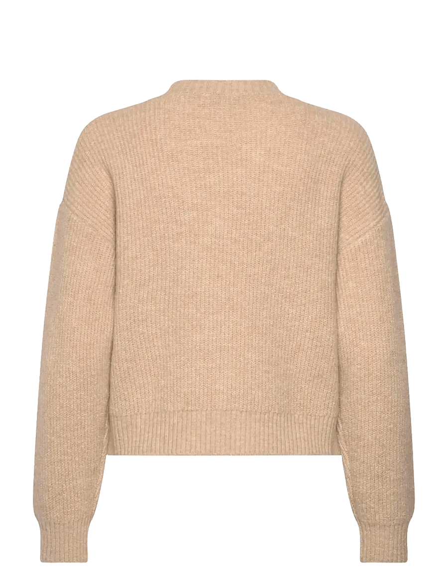 Rosemunde Kids - RKTinker Wool Blend LS Short O-neck - trøjer - oat meal melange - 2