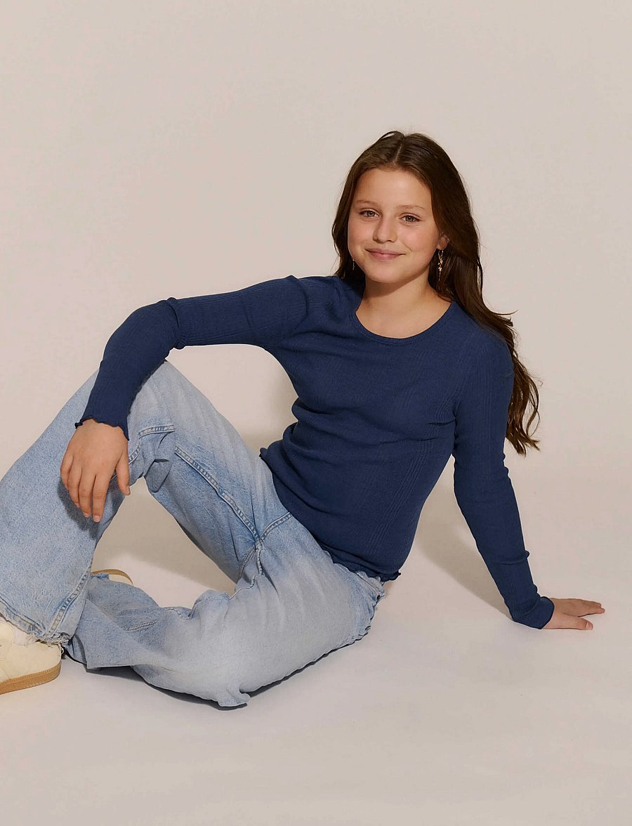 Rosemunde Kids - RKBay LS T-shirt - pikkade varrukatega t-särgid - dark denim - 0