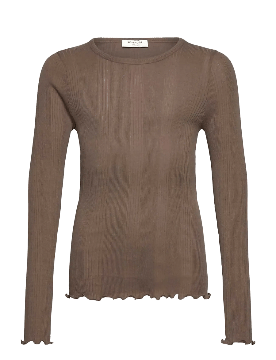 Rosemunde Kids - RKBay LS T-shirt - pikkade varrukatega t-särgid - walnut - 0