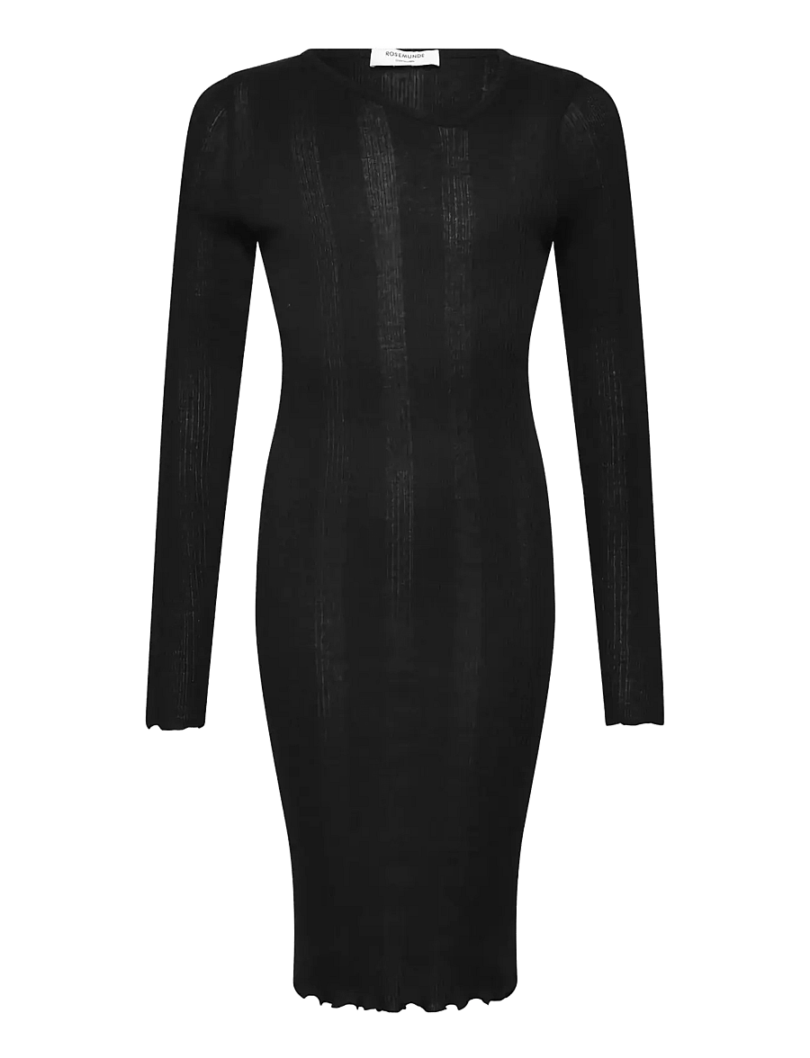 Rosemunde Kids - RKBayLS Midi Dress - langærmede hverdagskjoler - black - 0