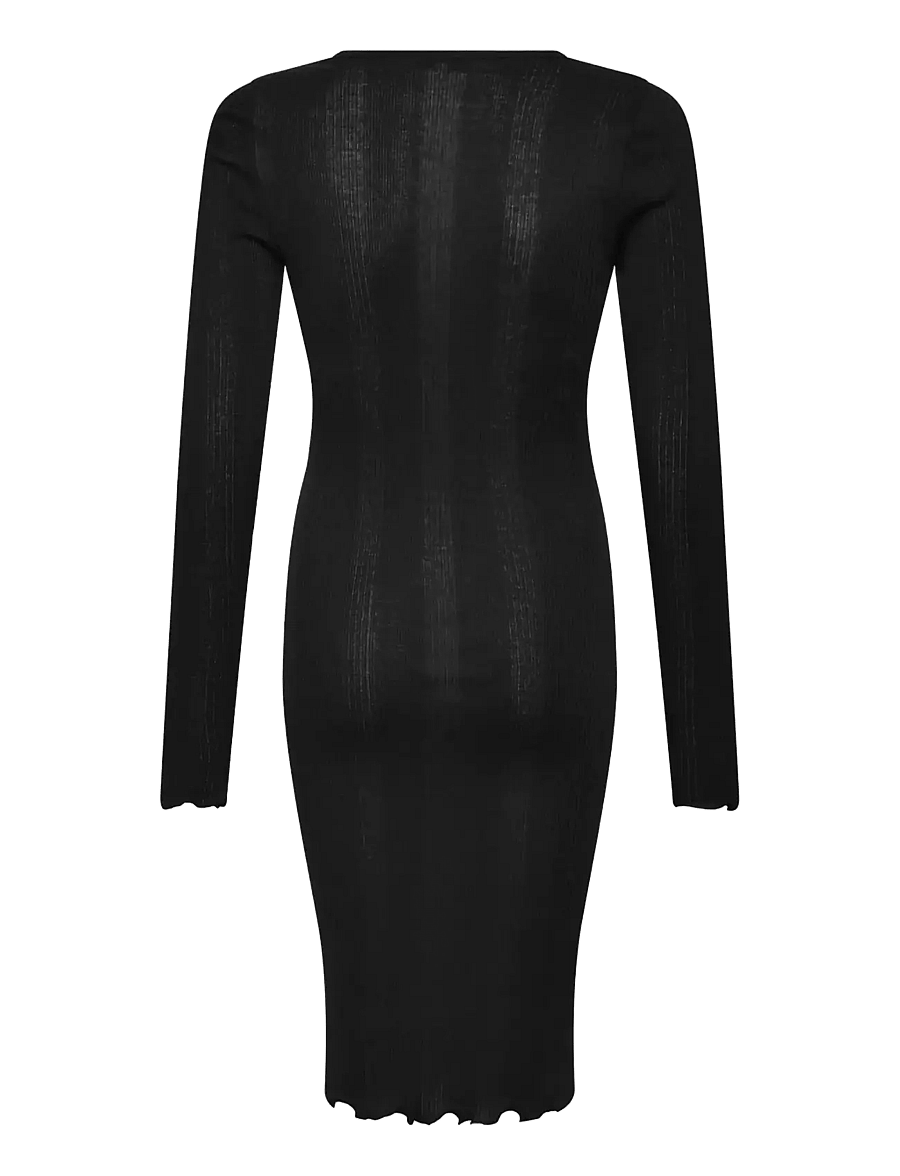 Rosemunde Kids - RKBayLS Midi Dress - langærmede hverdagskjoler - black - 1