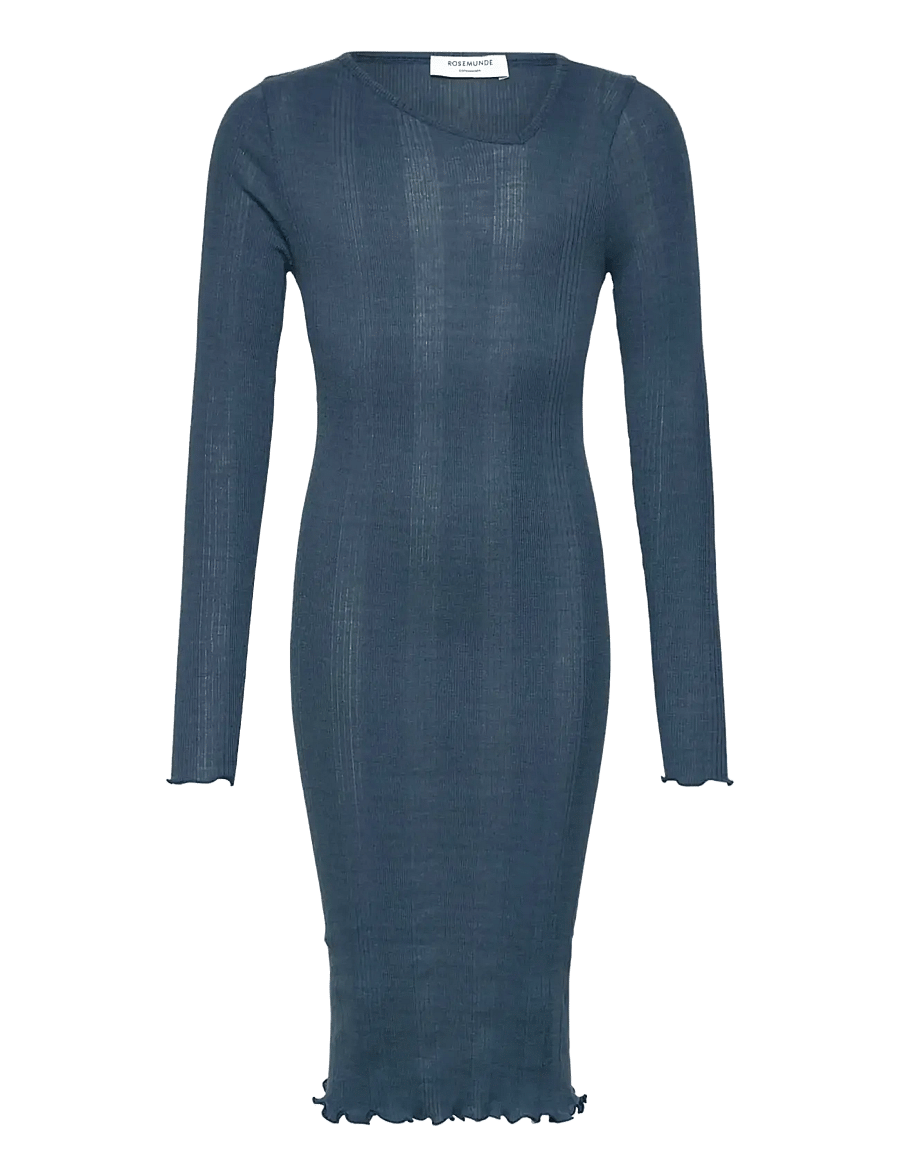 Rosemunde Kids - RKBayLS Midi Dress - langärmelige freizeitkleider - dark denim - 1