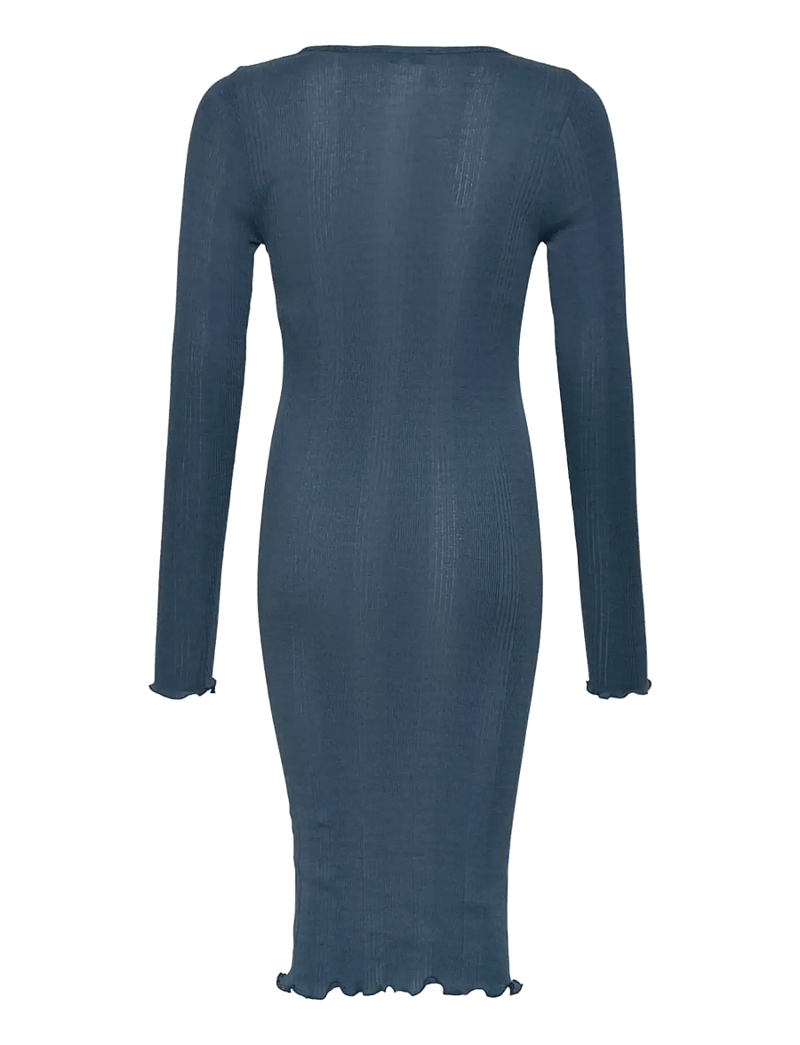 Rosemunde Kids - RKBayLS Midi Dress - langärmelige freizeitkleider - dark denim - 2