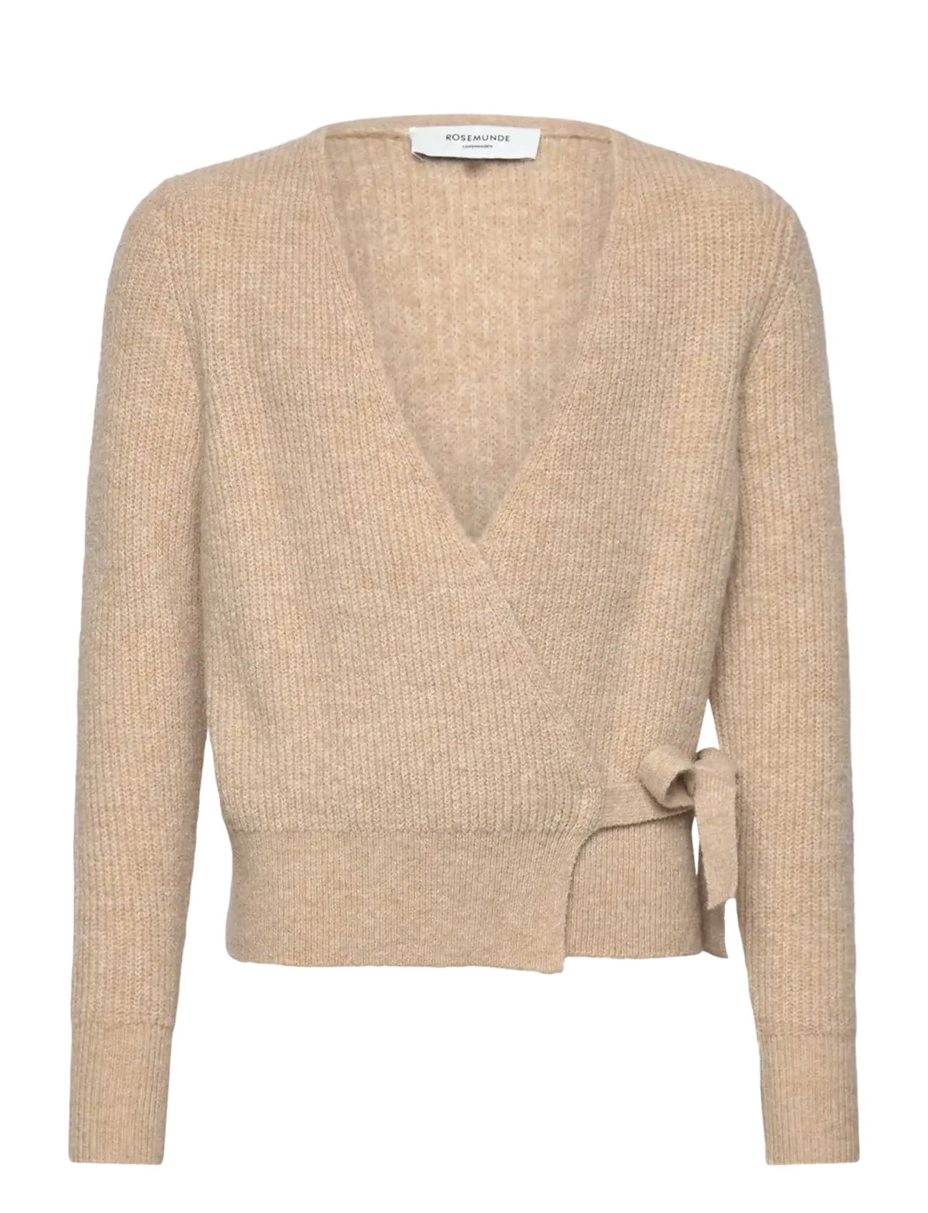 Rosemunde Kids RKTinker Wool Blend LS Wrap Cardigan - Tøj - OAT MEAL MELANGE / beige