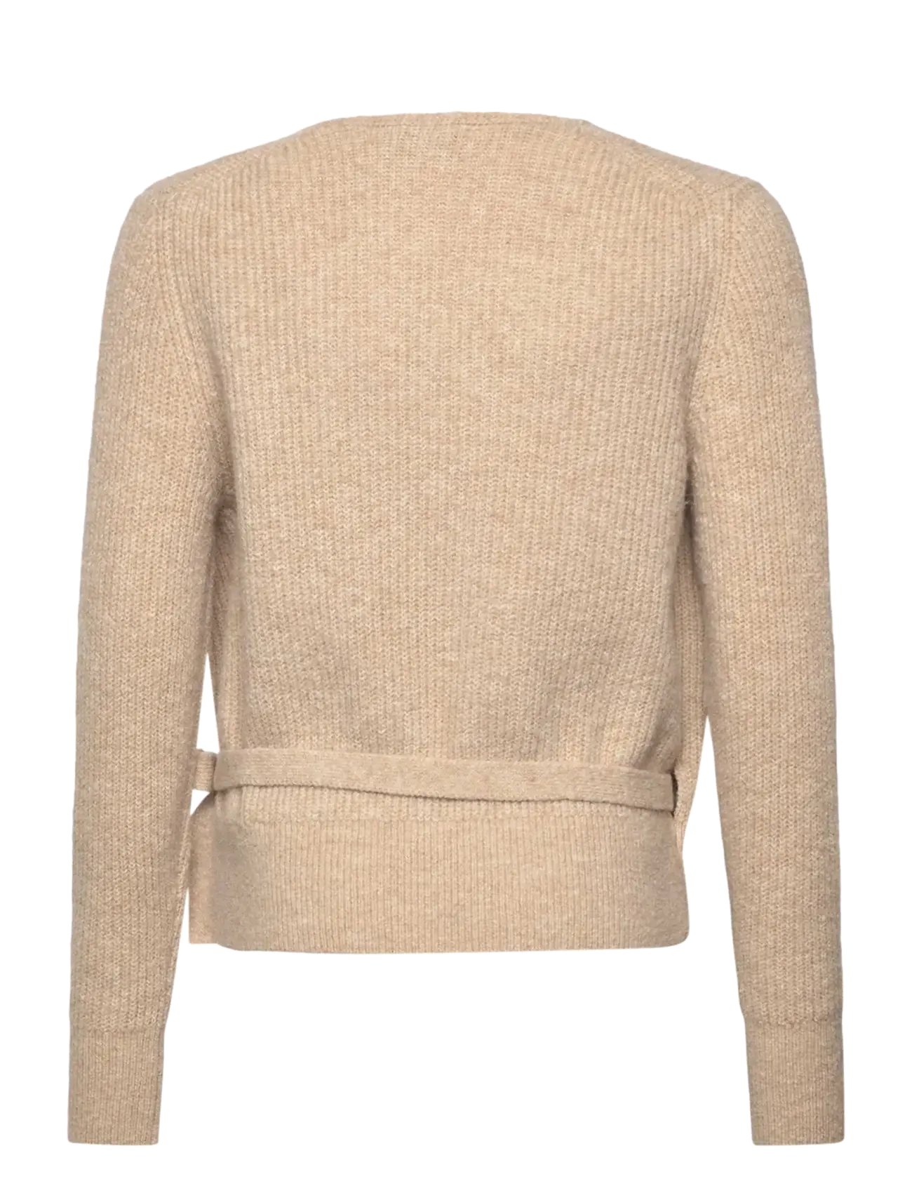 Rosemunde Kids - RKTinker Wool Blend LS Wrap Cardigan - cardigans - oat meal melange - 2