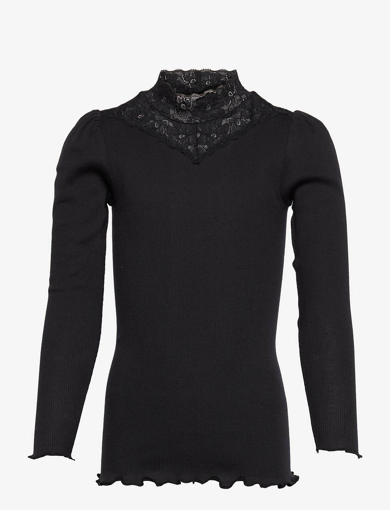 Rosemunde Kids - Organic t-shirt ls w/ lace - black - 0