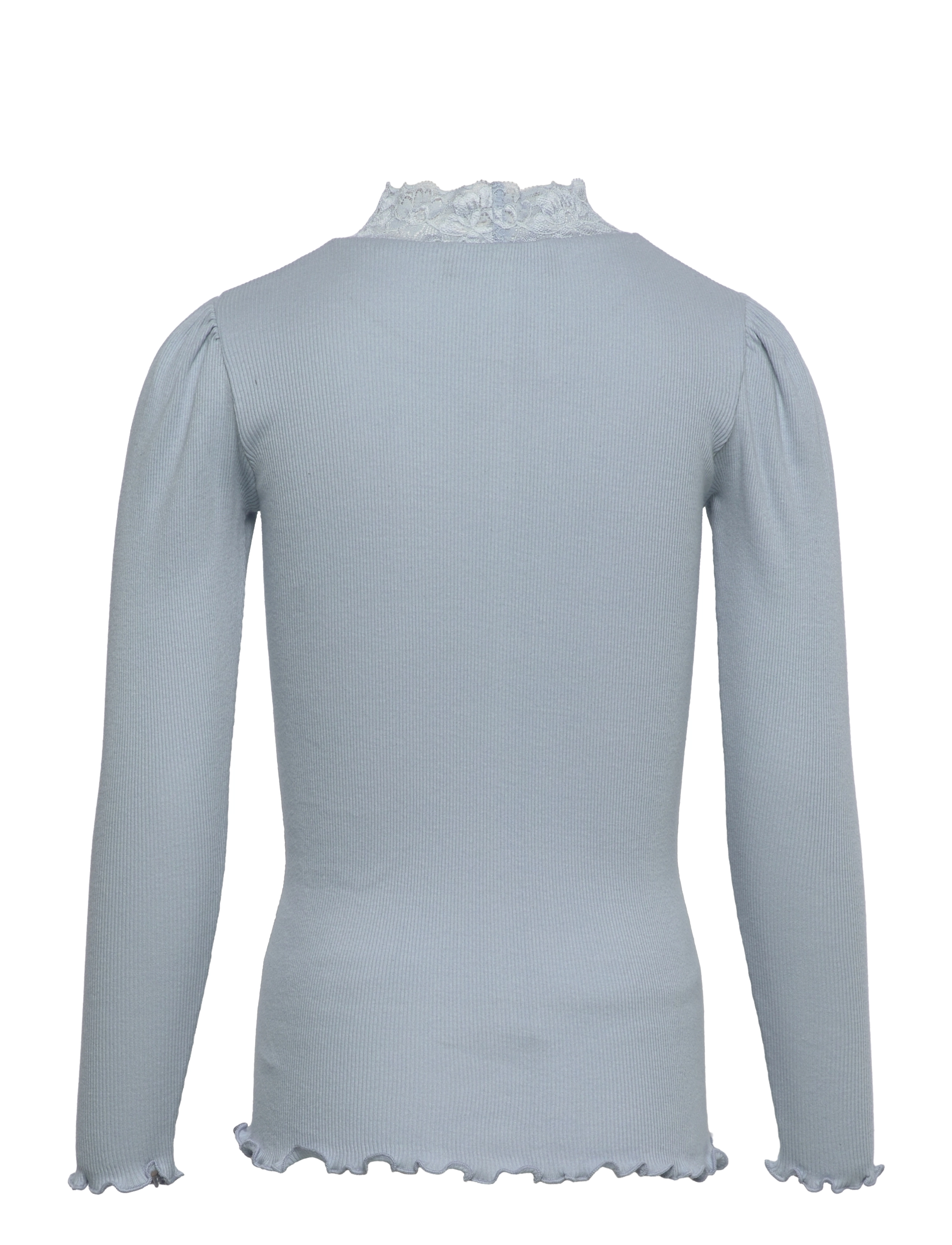 Rosemunde Kids - Organic t-shirt ls w/ lace - powder blue - 1