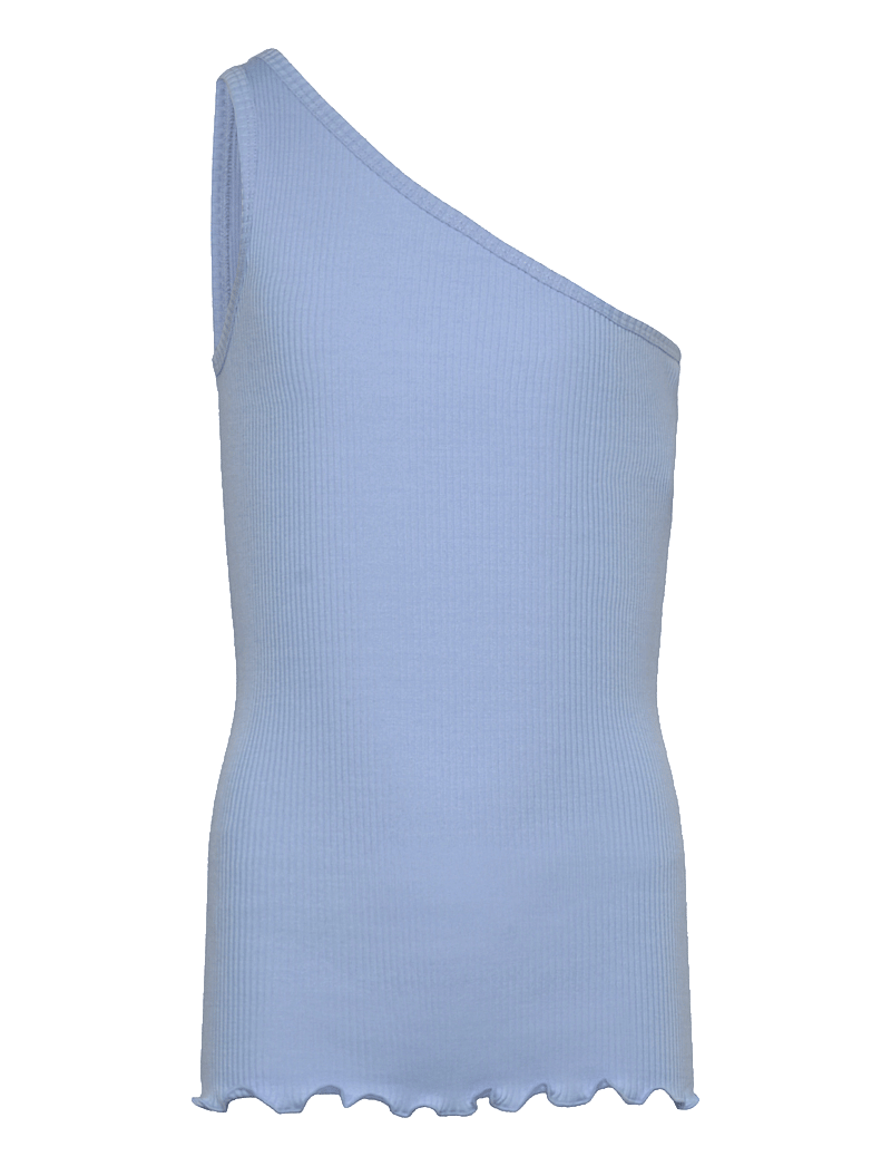 Rosemunde Kids - Cotton one shoulder top - tanktops - heaven blue - 0