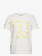 Organic t-shirt ss - YELLOW R PRINT