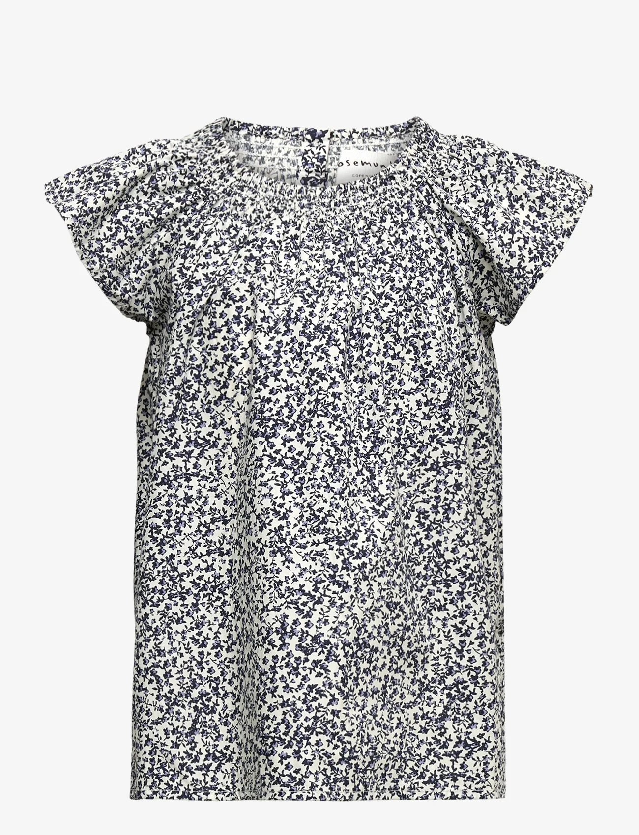 Rosemunde Kids - Organic blouse ss - bluzki i tuniki - ivory petit floral print - 0