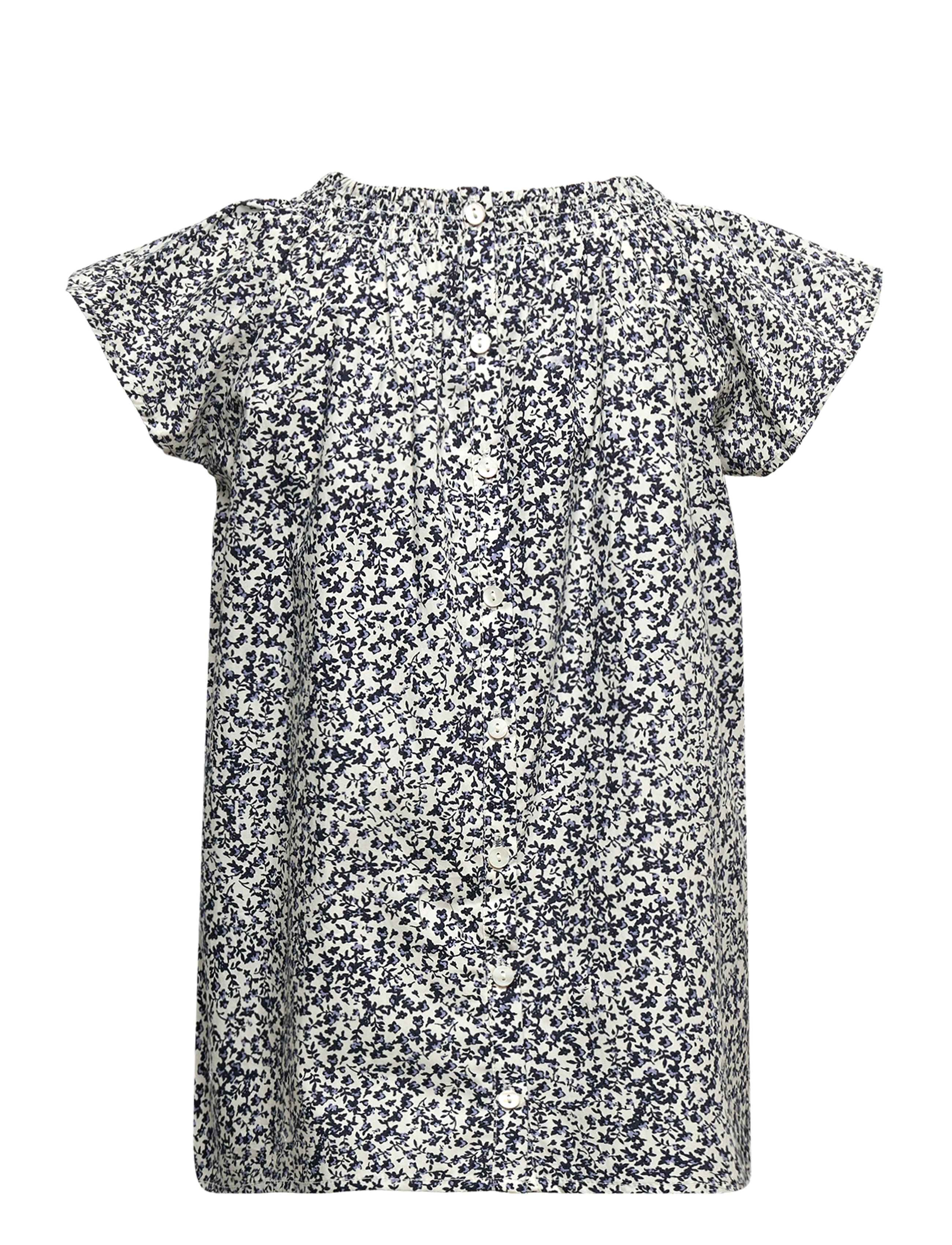 Rosemunde Kids - Organic blouse ss - ivory petit floral print - 1