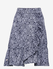 Recycle polyester skirt - NAVY BLOOM PRINT