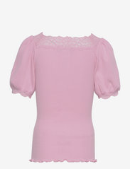 Rosemunde Kids - Organic t-shirt ss w/lace - kortærmede - bubblegum pink - 1