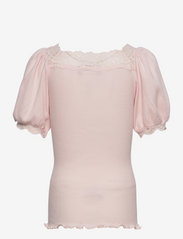 Rosemunde Kids - Organic t-shirt ss w/lace - kortärmade - rose cloud - 1