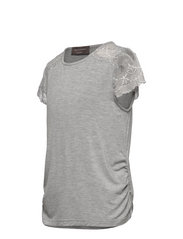 Rosemunde Kids - T-shirt ss - gode sommertilbud - light grey melange - 5