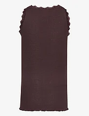 Rosemunde Kids - Silk top w/ lace - sleeveless tops - black brown - 1