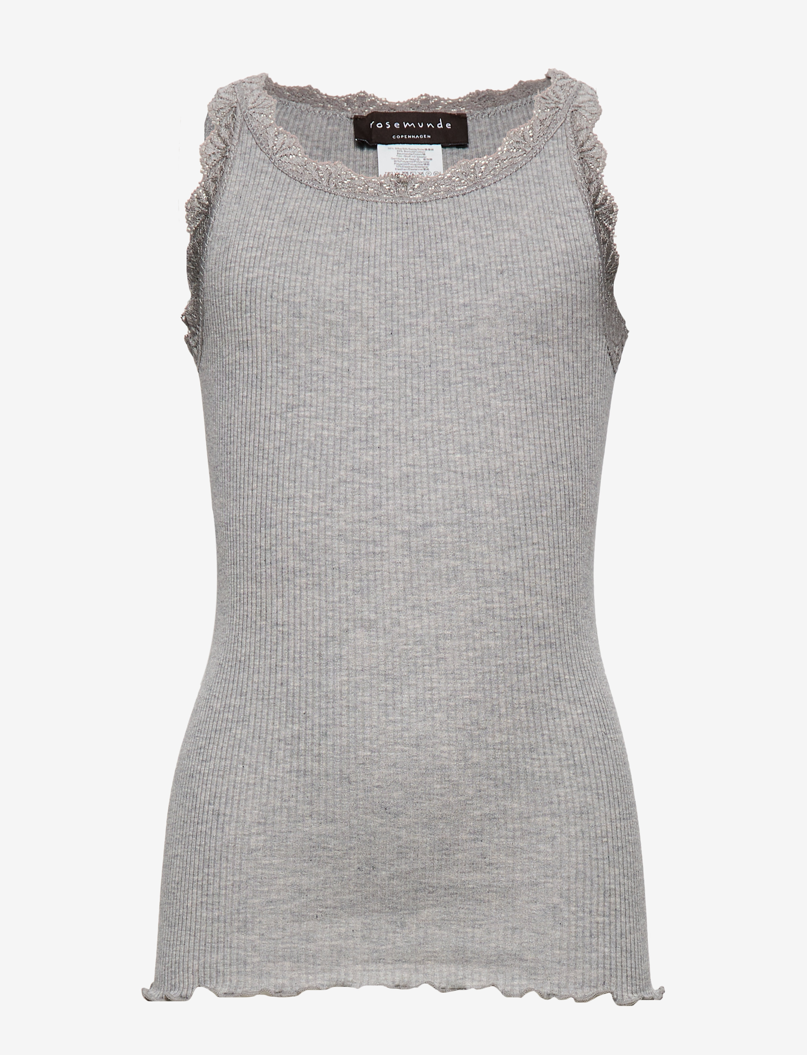 Rosemunde Kids RKBeatha SL Strap Lace Top - Basics - LIGHT GREY MELANGE / grey