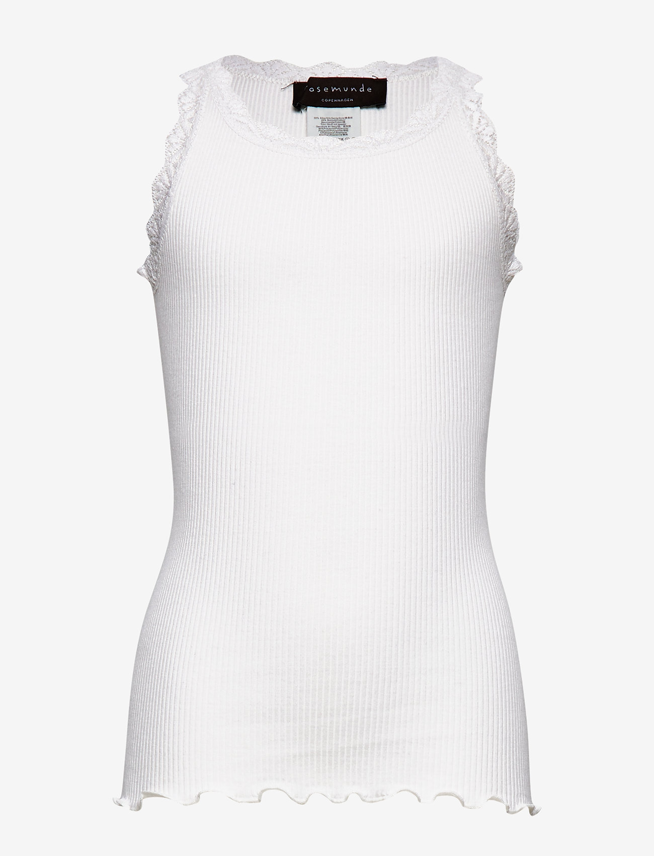Rosemunde Kids - Silk top w/ lace - mouwloze t-shirts - new white - 0