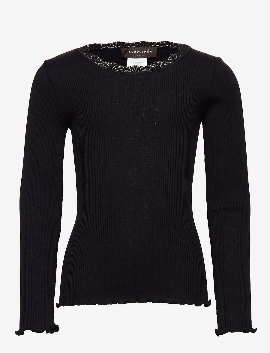 Rosemunde Kids - RKBeatha LS Lace Top - langärmelig - black - 0